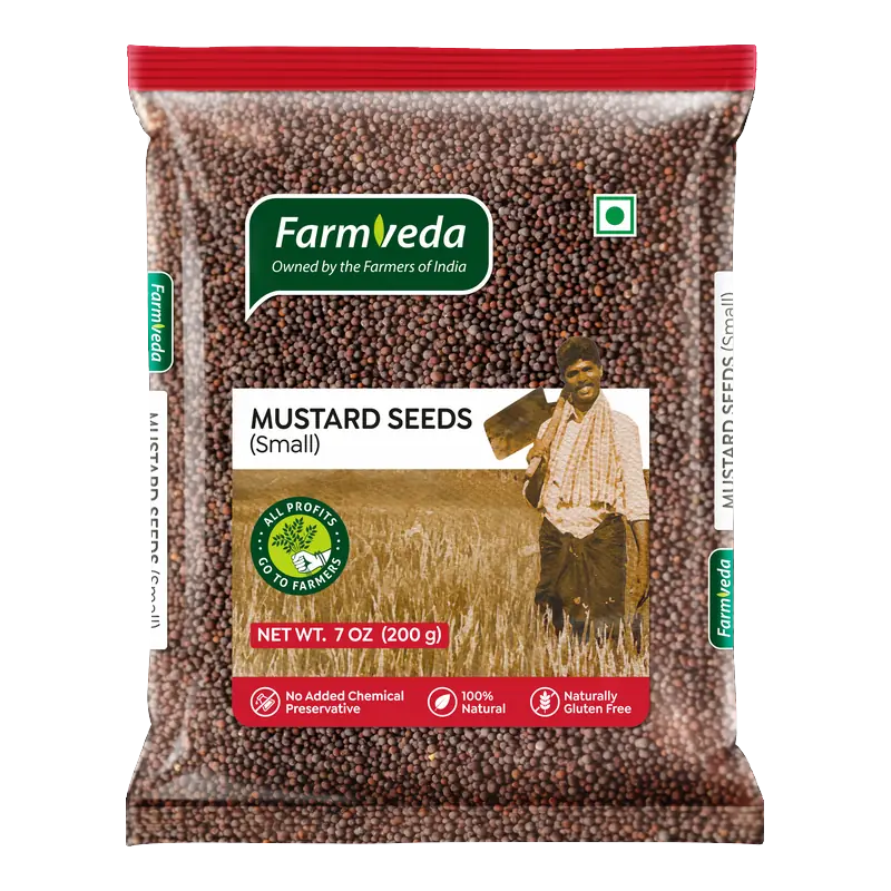 Farmveda Mustard Seeds Small (Rai) 7Oz