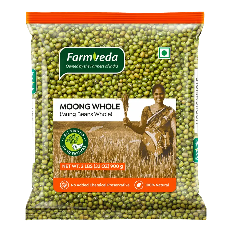 Farmveda Whole Green Moong 2Lb