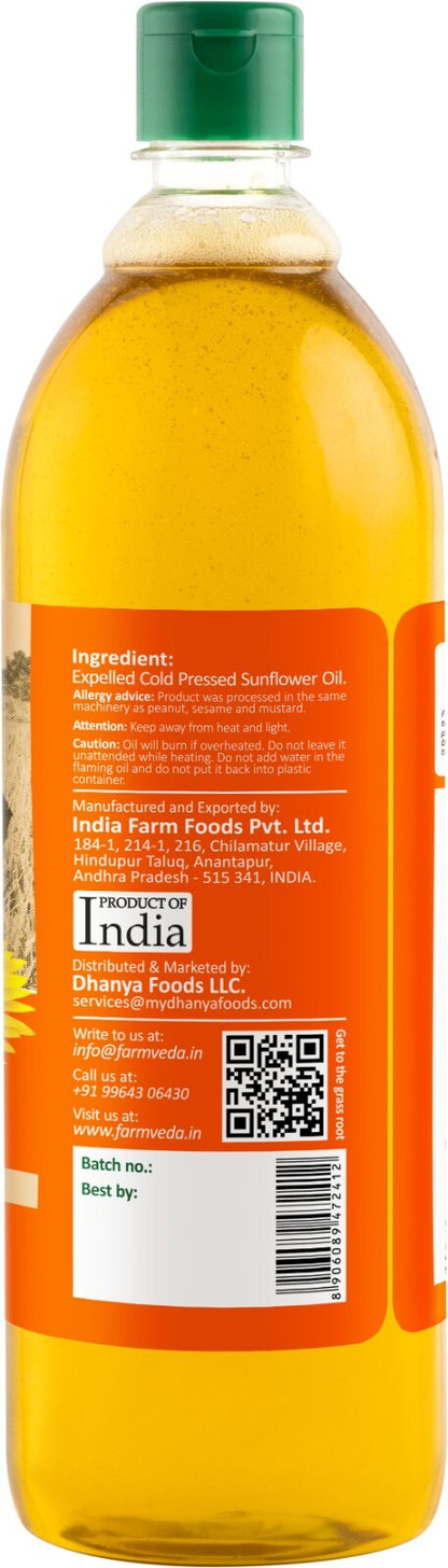 Cold Pressed Sunflower Oil - 1 L